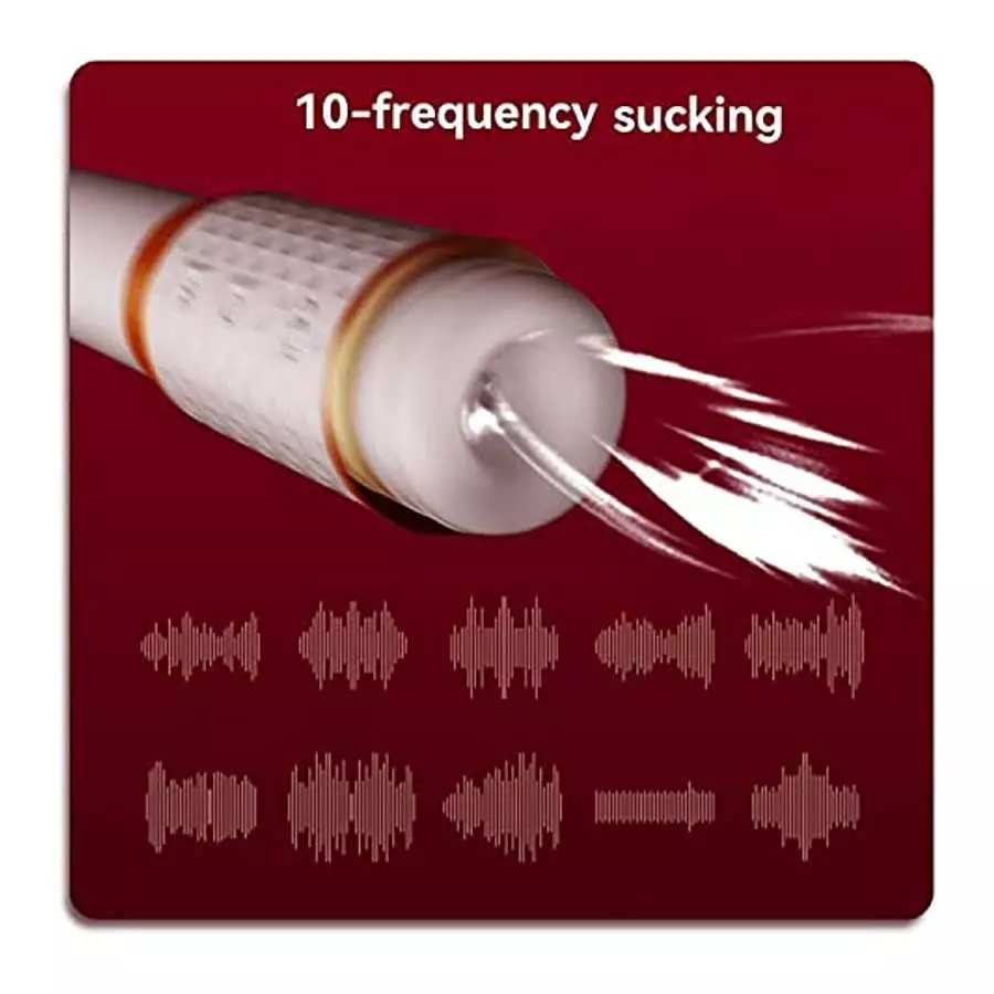 Realistic Vibrator, 10 Frequency Vibration Retractable Sucking Thrusting Dildo Magnetic Rechargeable Silicone Bullet Vibrator G-