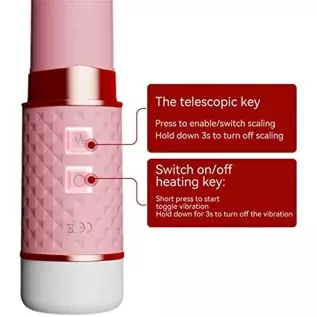 Realistic Vibrator, 10 Frequency Vibration Retractable Sucking Thrusting Dildo Magnetic Rechargeable Silicone Bullet Vibrator G-