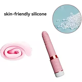 Realistic Vibrator, 10 Frequency Vibration Retractable Sucking Thrusting Dildo Magnetic Rechargeable Silicone Bullet Vibrator G-