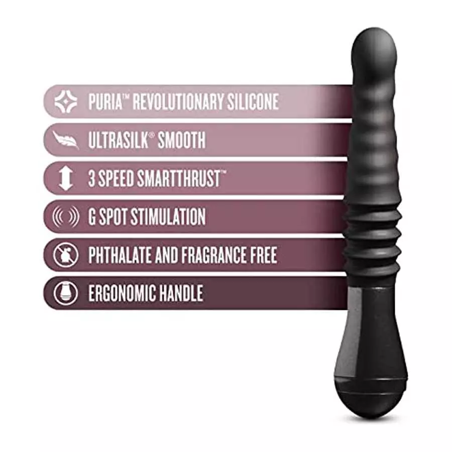 Blush Temptasia Lazarus Thrusting Silicone Dildo - 4.5 Inches Insertable Length and 1.5 Inches Width - 1.25 Inches Thrust Capabi