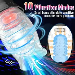 Automatic Rotating Male Masturbator Cup, Vibrating Male Masturbators with 5 Rotations & 10 Vibrations, Electric Pocket Pussy Mal Automatic Rotating Male Masturbator Cup, Vibrating Male Masturbators with 5 Rotations & 10 Vibrations, Electric Pocket Pussy Mal