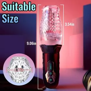 Automatic Rotating Male Masturbator Cup, Vibrating Male Masturbators with 5 Rotations & 10 Vibrations, Electric Pocket Pussy Mal Automatic Rotating Male Masturbator Cup, Vibrating Male Masturbators with 5 Rotations & 10 Vibrations, Electric Pocket Pussy Mal
