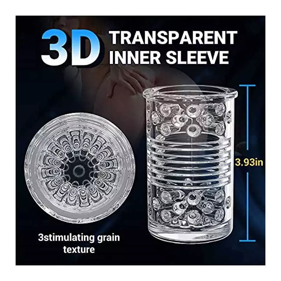 Automatic Male Masturbator Cup with 7 Thrusting & Rotating Modes, Hands Free Electric Pocket Pussy for Penis Stimulation, TIVINO