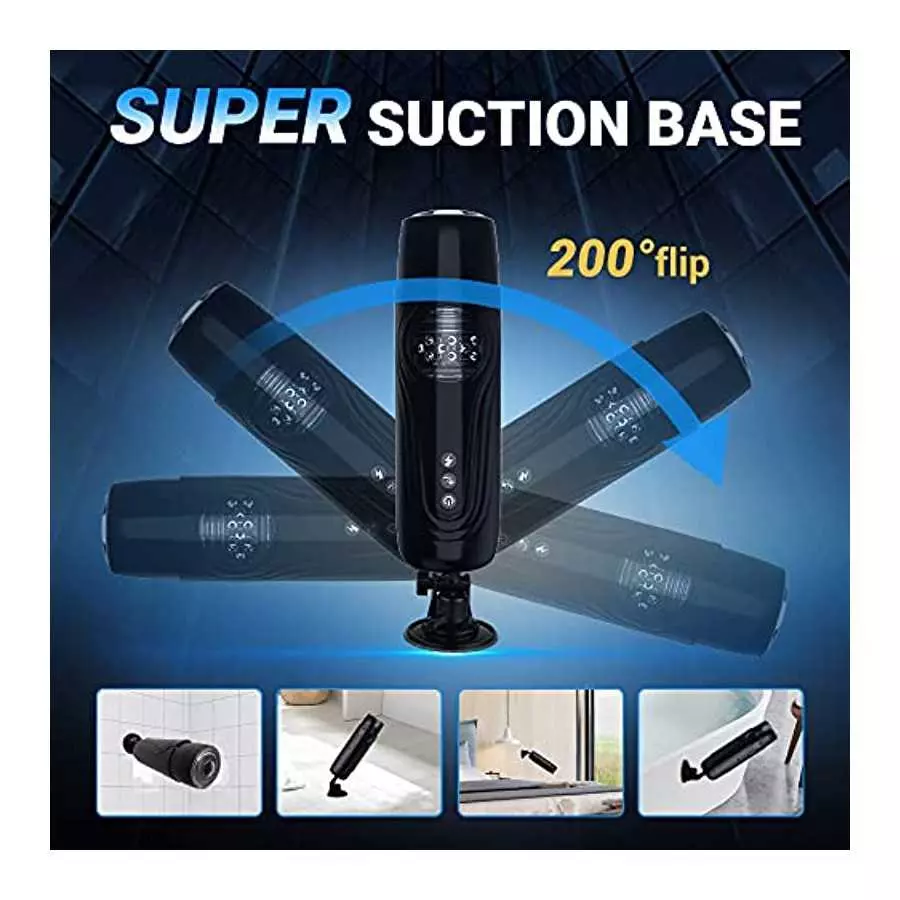 Automatic Male Masturbator Cup with 7 Thrusting & Rotating Modes, Hands Free Electric Pocket Pussy for Penis Stimulation, TIVINO