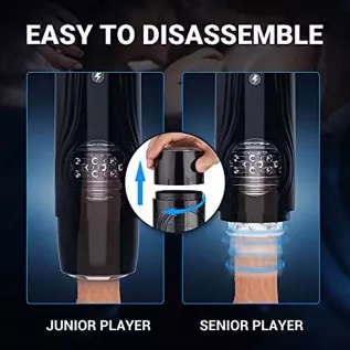 Automatic Male Masturbator Cup with 7 Thrusting & Rotating Modes, Hands Free Electric Pocket Pussy for Penis Stimulation, TIVINO Automatic Male Masturbator Cup with 7 Thrusting & Rotating Modes, Hands Free Electric Pocket Pussy for Penis Stimulation, TIVINO