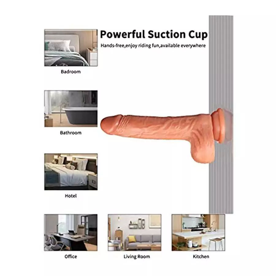 Realistic Telescopic Penis for G-spot Stimulation,Thrusting Dildo Vibrator with Heating, Wireless Automatic Vibrating Dildos Ana