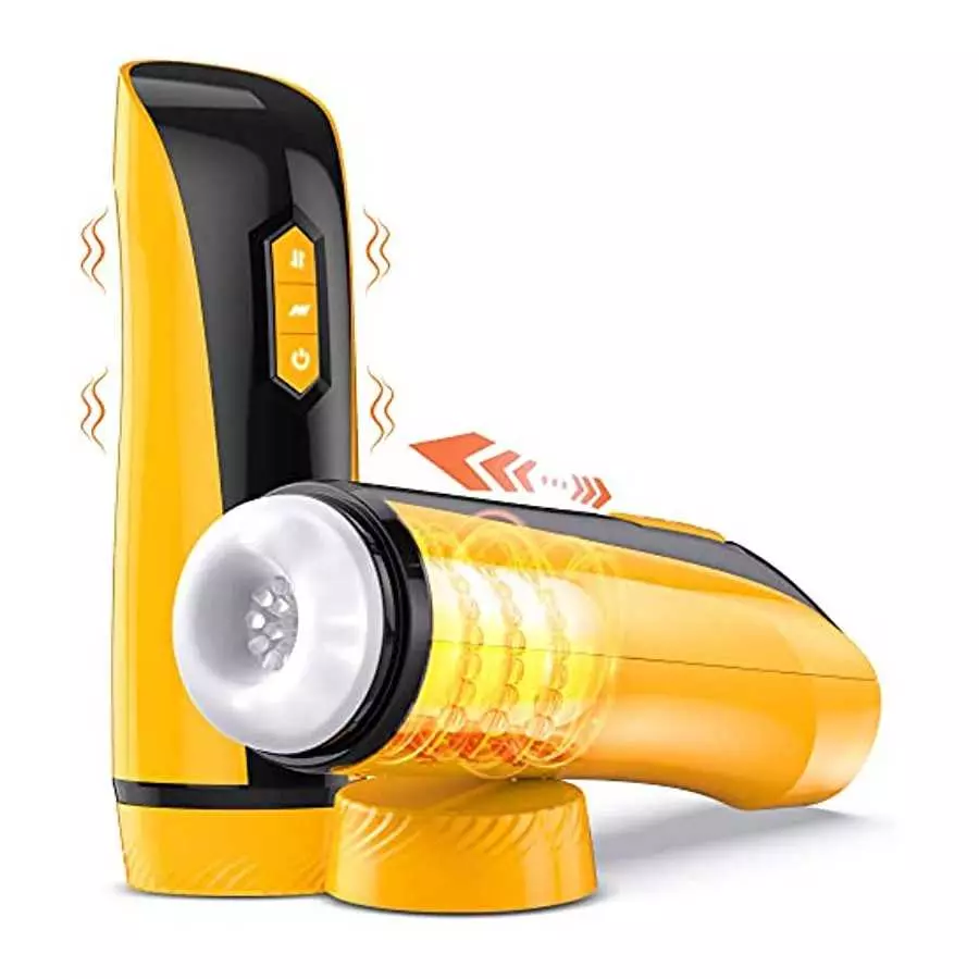 Male Sex Toys Automatic Masturbators Cup - Upgraded 7 Thrusting & 7 Vibration Adult Sex Toys & Games 3D Realistic Textured Hands