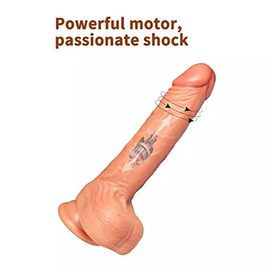 Realistic Telescopic Penis for G-spot Stimulation,Thrusting Dildo Vibrator with Heating, Wireless Automatic Vibrating Dildos Ana