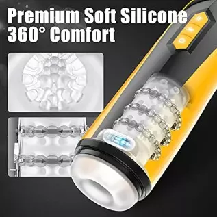 Male Sex Toys Automatic Masturbators Cup - Upgraded 7 Thrusting & 7 Vibration Adult Sex Toys & Games 3D Realistic Textured Hands