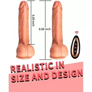 Realistic Telescopic Penis for G-spot Stimulation,Thrusting Dildo Vibrator with Heating, Wireless Automatic Vibrating Dildos Ana Realistic Telescopic Penis for G-spot Stimulation,Thrusting Dildo Vibrator with Heating, Wireless Automatic Vibrating Dildos Ana