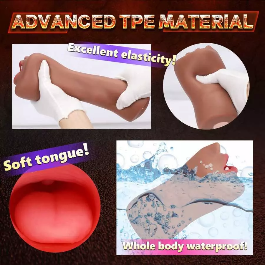 Automatic Male Masturbator Adult Sex Toys Hot Mouth Airplane Cups Pocket Pussy for Men 7 Vibration Modes Mouth Sex Cups Continuo
