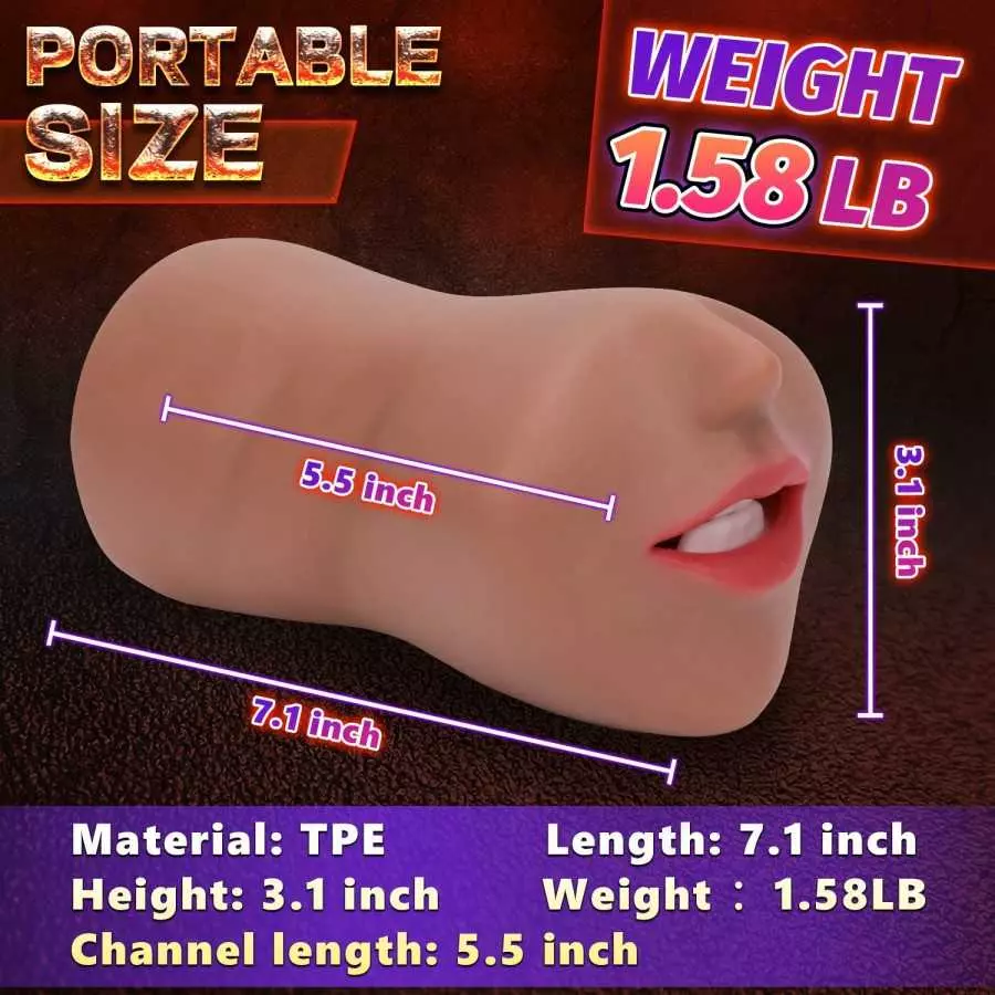 Automatic Male Masturbator Adult Sex Toys Hot Mouth Airplane Cups Pocket Pussy for Men 7 Vibration Modes Mouth Sex Cups Continuo