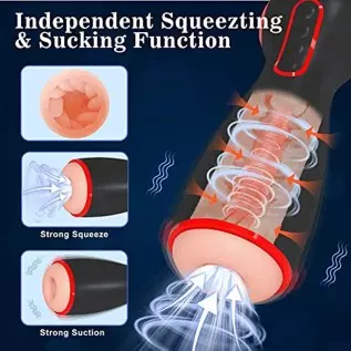 Automatic Hands Free Male Masturbator, 10 Vibration Masturbation Cup with 7 Sucking & 7 Squeezing Modes Blowjob Machine, Electri Automatic Hands Free Male Masturbator, 10 Vibration Masturbation Cup with 7 Sucking & 7 Squeezing Modes Blowjob Machine, Electri