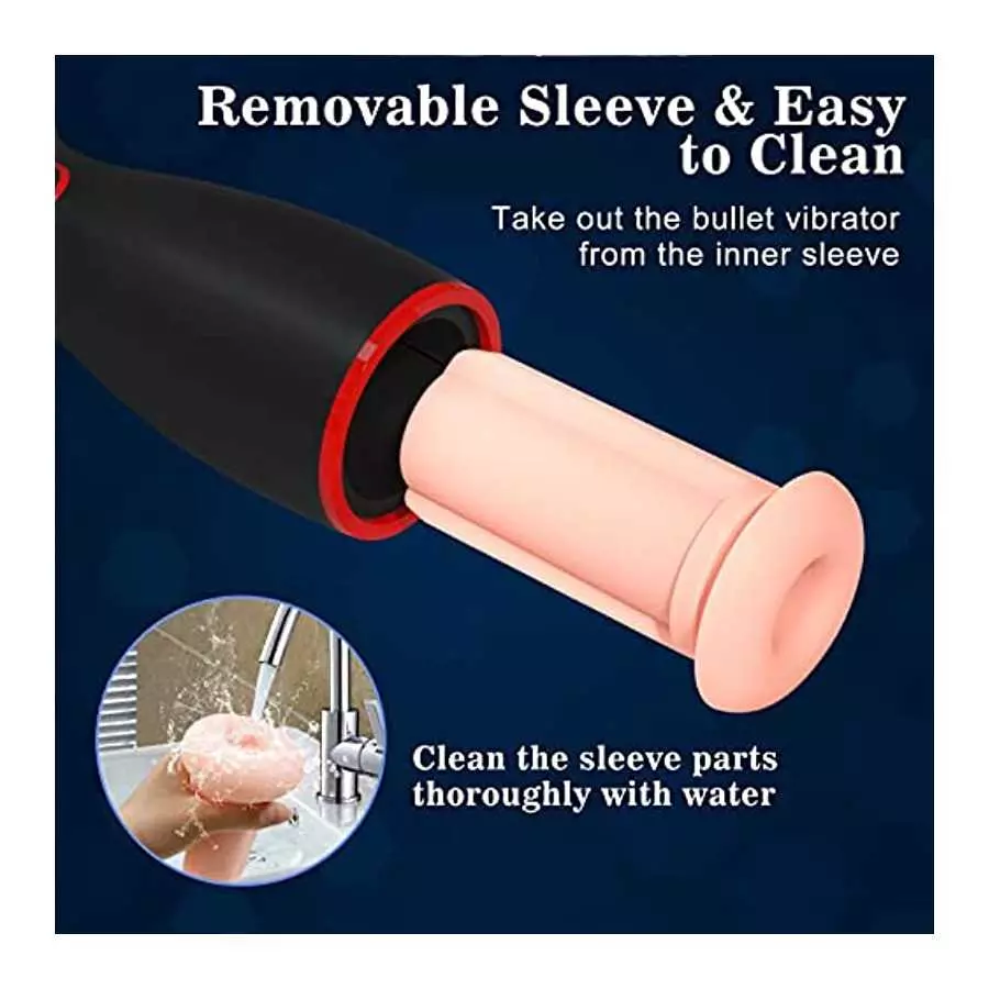 Automatic Hands Free Male Masturbator, 10 Vibration Masturbation Cup with 7 Sucking & 7 Squeezing Modes Blowjob Machine, Electri