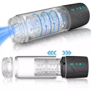 Automatic Male Masturbator Penis Pump Detachable Male Masturbators with 7 Rotation & 7 Suction Modes Pocket Pussy Waterproof Blo