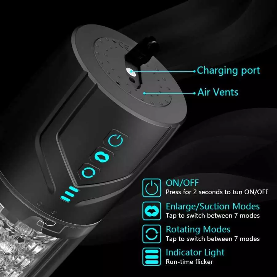 Automatic Male Masturbator Penis Pump Detachable Male Masturbators with 7 Rotation & 7 Suction Modes Pocket Pussy Waterproof Blo