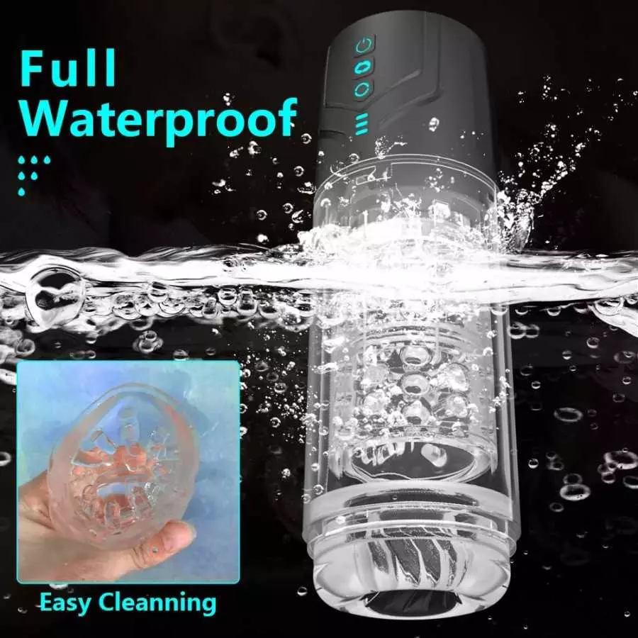 Automatic Male Masturbator Penis Pump Detachable Male Masturbators with 7 Rotation & 7 Suction Modes Pocket Pussy Waterproof Blo