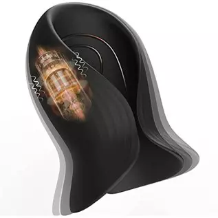 Penis Training Vibrator with 12 Powerful Vibrations, Testicle Coverage & Multifunctional Male Vibrator for Male Masturbation, Ul