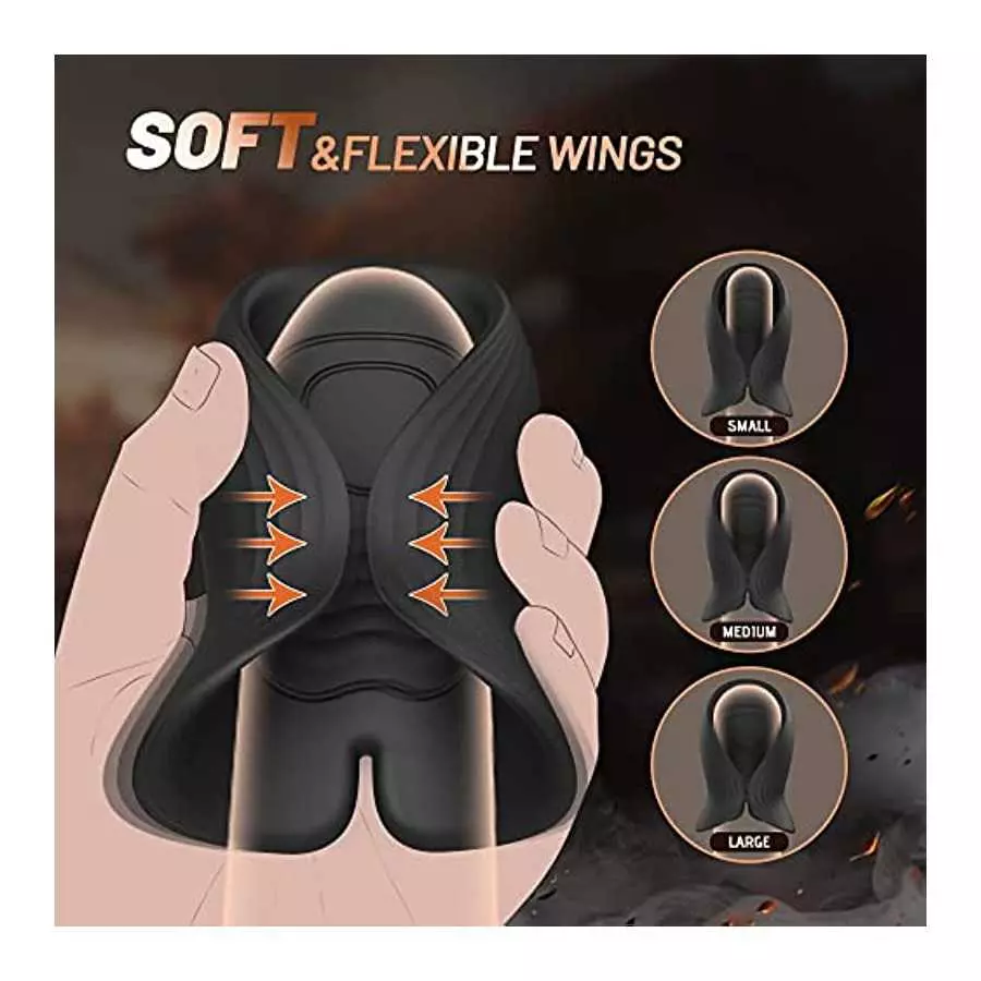 Penis Training Vibrator with 12 Powerful Vibrations, Testicle Coverage & Multifunctional Male Vibrator for Male Masturbation, Ul