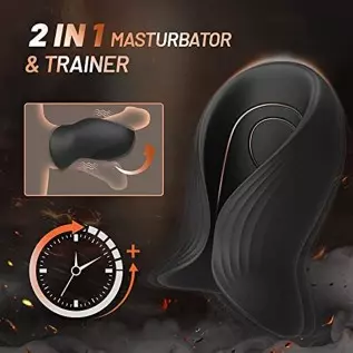 Penis Training Vibrator with 12 Powerful Vibrations, Testicle Coverage & Multifunctional Male Vibrator for Male Masturbation, Ul Penis Training Vibrator with 12 Powerful Vibrations, Testicle Coverage & Multifunctional Male Vibrator for Male Masturbation, Ul