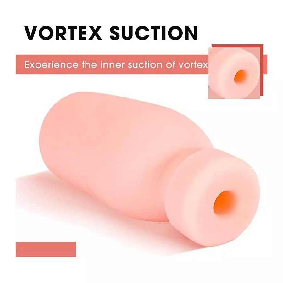 Male masturbator Aircraft Cup, Real Channel has Particles with Suction, Portable and Easy to Clean, The Shape of The Milk Bottle