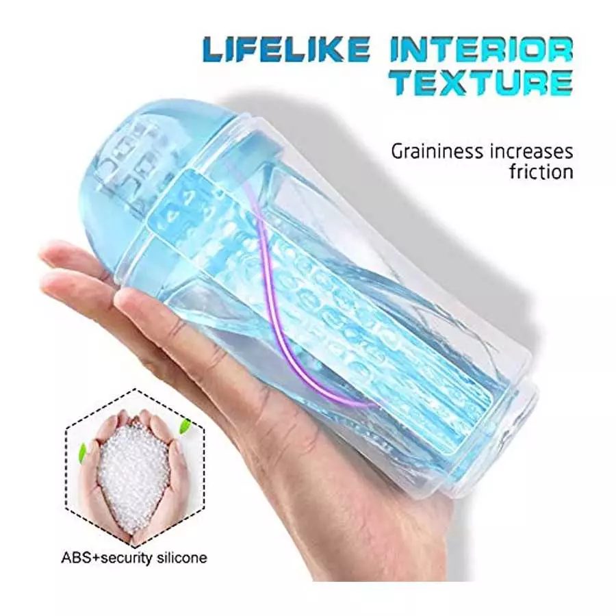 Male Masturbator Sex Adult Toys Pocket Pussy Stroker,Manual Sucking Extrusion Male Masturbators,Portable Crystal Vagina Oral Sle