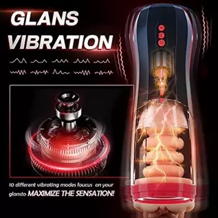 3 in 1 Thrusting Male Masturbators Cup with Realistic Pocket Pussy, 5 Telescopic 10 Vibrations Mode & 360°Full Wrapping Blowjob 3 in 1 Thrusting Male Masturbators Cup with Realistic Pocket Pussy, 5 Telescopic 10 Vibrations Mode & 360°Full Wrapping Blowjob