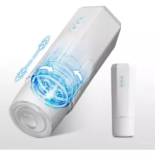 Automatic Male Masturbator with 7 Powerful Thrusting & Rotating Modes, Kaysroal 3D Large Grain Texture Pocket Pussy Blowjob Stro