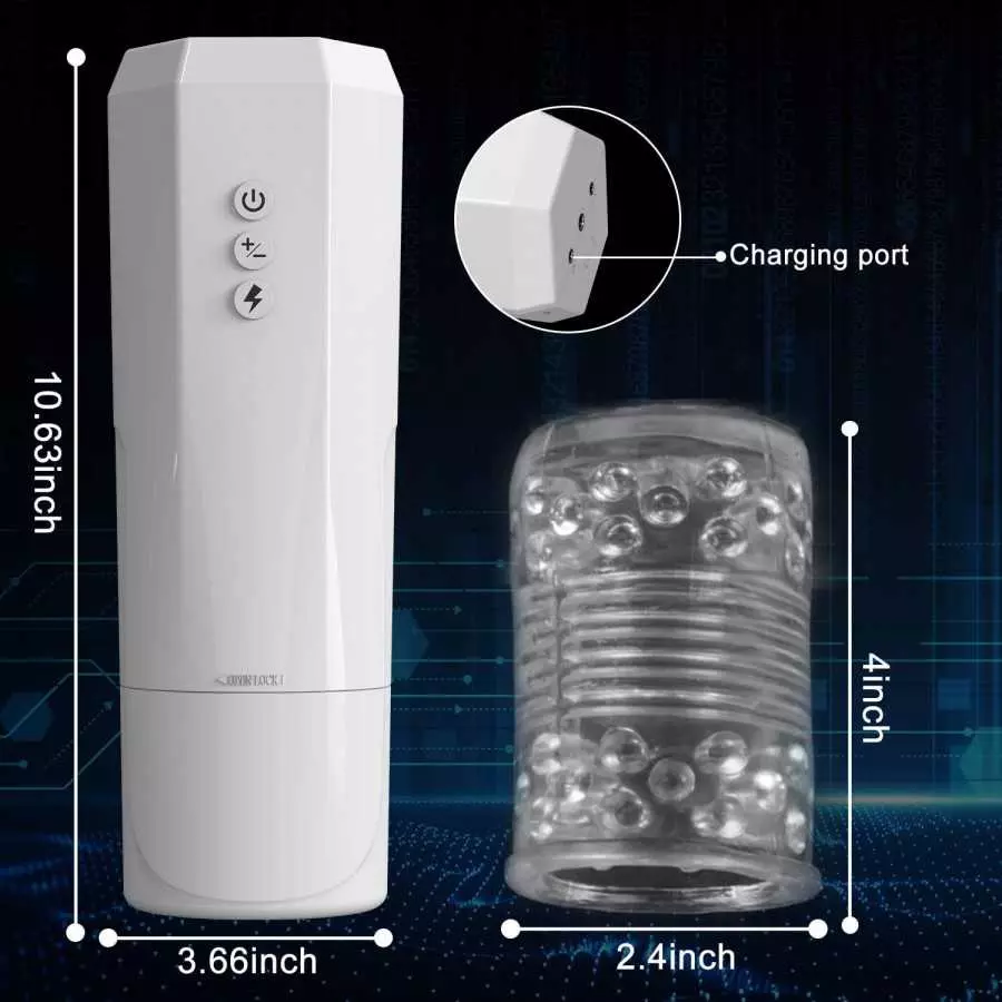 Automatic Male Masturbator with 7 Powerful Thrusting & Rotating Modes, Kaysroal 3D Large Grain Texture Pocket Pussy Blowjob Stro