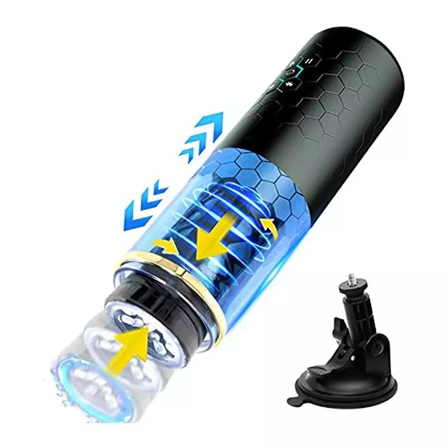 Automatic Male Masturbator with 10 Powerful Thrusting Rotating Modes for Penis Stimulation,Hands Free Electric Pocket Pussy, Blo Automatic Male Masturbator with 10 Powerful Thrusting Rotating Modes for Penis Stimulation,Hands Free Electric Pocket Pussy, Blo