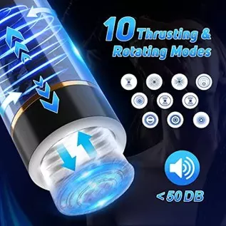 Automatic Male Masturbator with 10 Powerful Thrusting Rotating Modes for Penis Stimulation,Hands Free Electric Pocket Pussy, Blo Automatic Male Masturbator with 10 Powerful Thrusting Rotating Modes for Penis Stimulation,Hands Free Electric Pocket Pussy, Blo