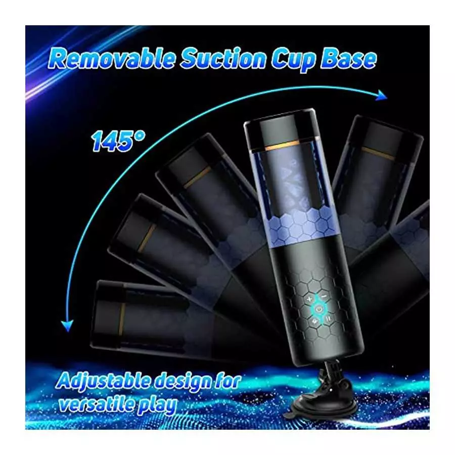 Automatic Male Masturbator with 10 Powerful Thrusting Rotating Modes for Penis Stimulation,Hands Free Electric Pocket Pussy, Blo