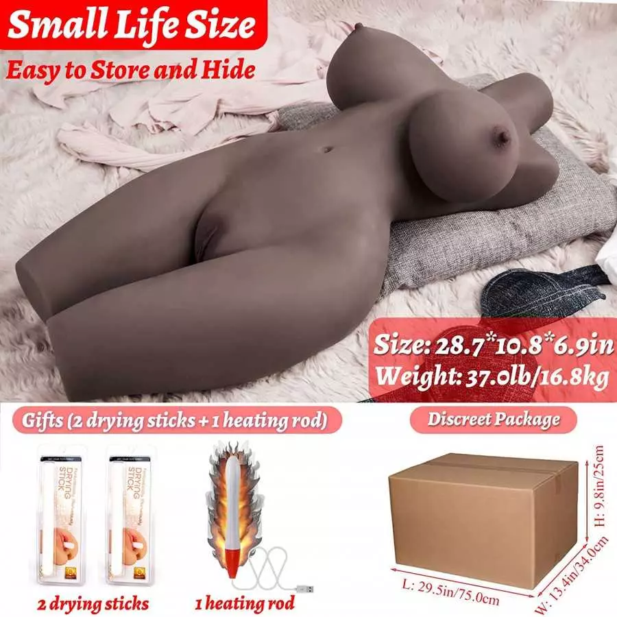 Male Masturbator Sex Doll for Men, Female Torso Sex Doll Love Doll with Realistic Boobs Vagina Anus,12.8lb Pocket Pussy Sex Doll