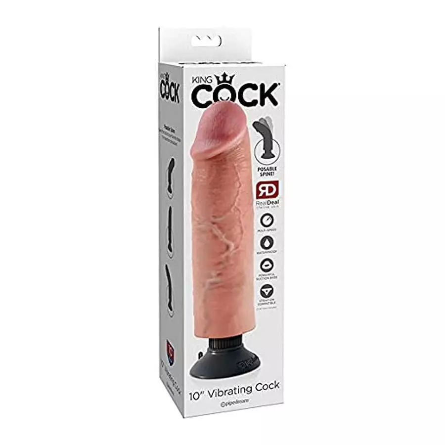Adult Sex Toys King 10in Vibrating Flesh