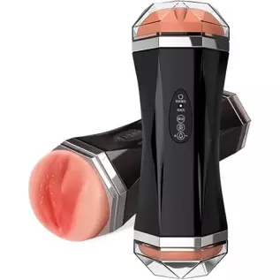 Male Masturbator, Sucking Male Masturbators Cup with Vibration & 3D Textured, Pocket Pussy Male Stroker, Adult Male Sex Toys for