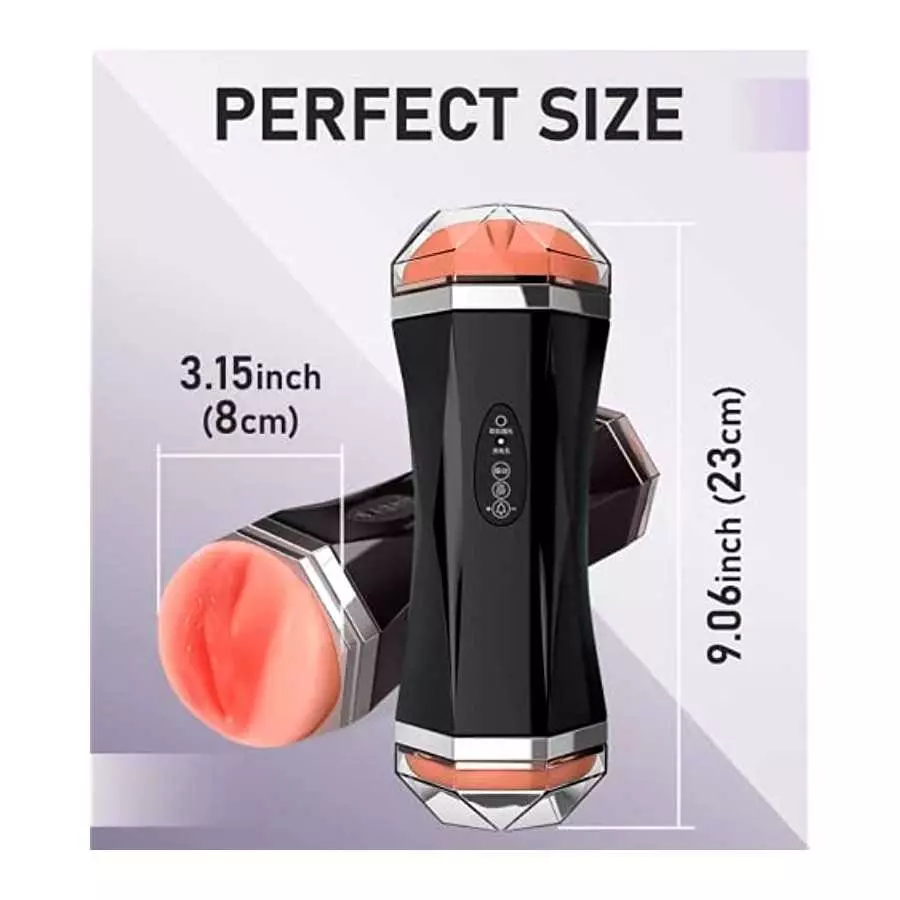 Male Masturbator, Sucking Male Masturbators Cup with Vibration & 3D Textured, Pocket Pussy Male Stroker, Adult Male Sex Toys for
