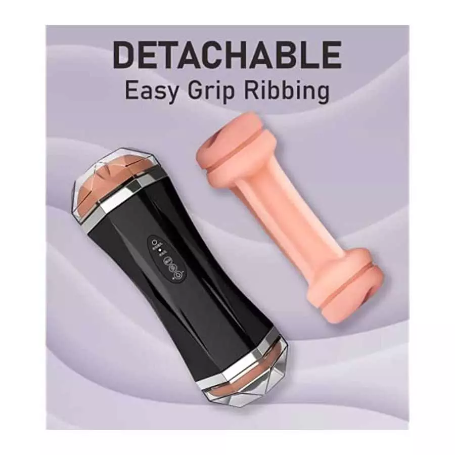 Male Masturbator, Sucking Male Masturbators Cup with Vibration & 3D Textured, Pocket Pussy Male Stroker, Adult Male Sex Toys for