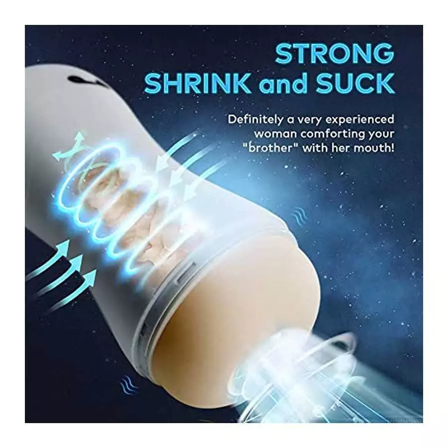 Automatic Male Masturbator Cup with 3 Sucking & 12 Vibration, Electric Silicone Male Penis Stroker Blowjob Cup for Men, Pocket P