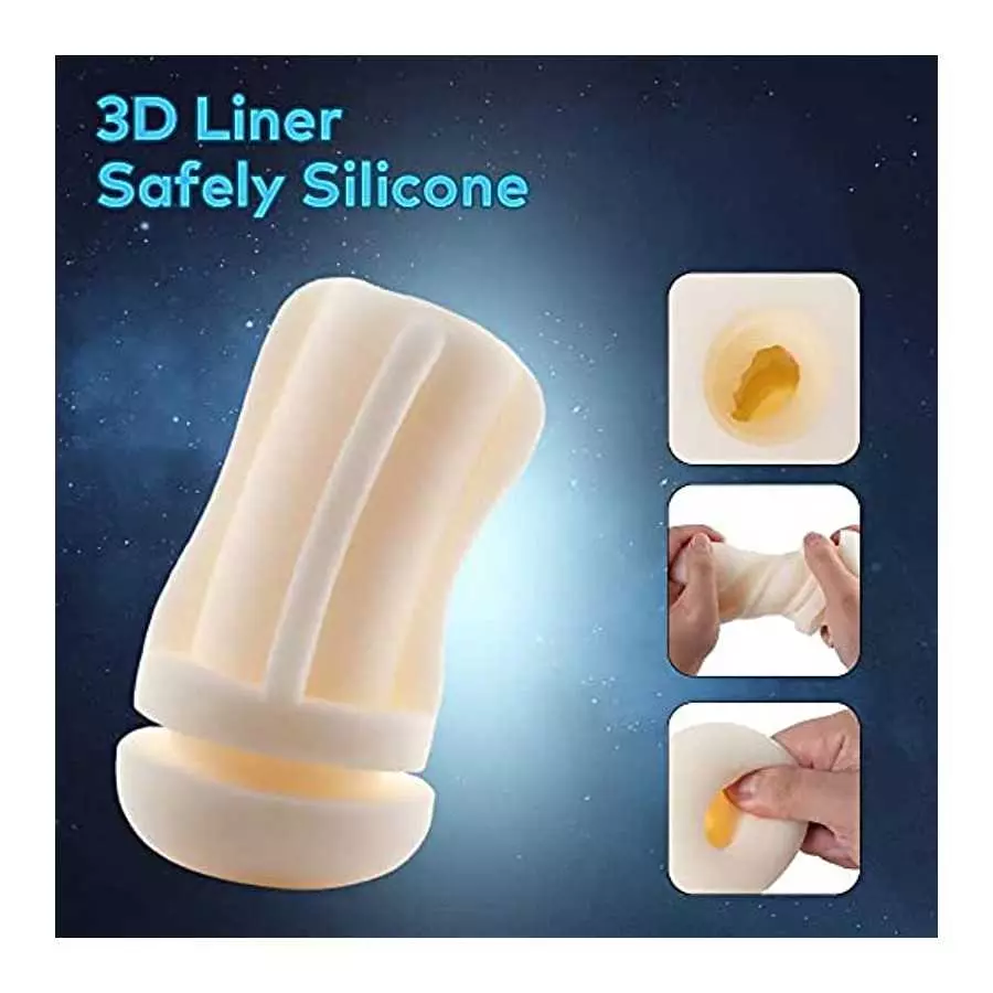 Automatic Male Masturbator Cup with 3 Sucking & 12 Vibration, Electric Silicone Male Penis Stroker Blowjob Cup for Men, Pocket P