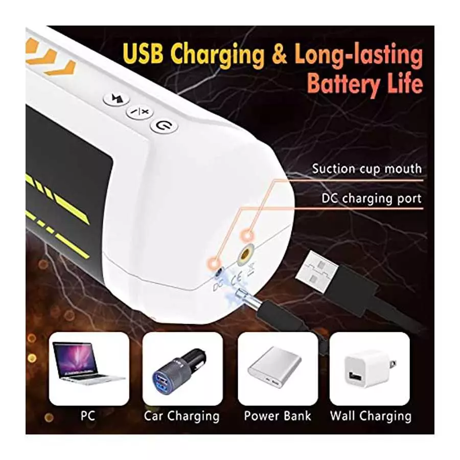 Automatic Male Masturbator Cup Adult Sex Toys Electric Pocket Pussy Stroker with 7 Thrusting & Rotating Modes for Penis Stimulat