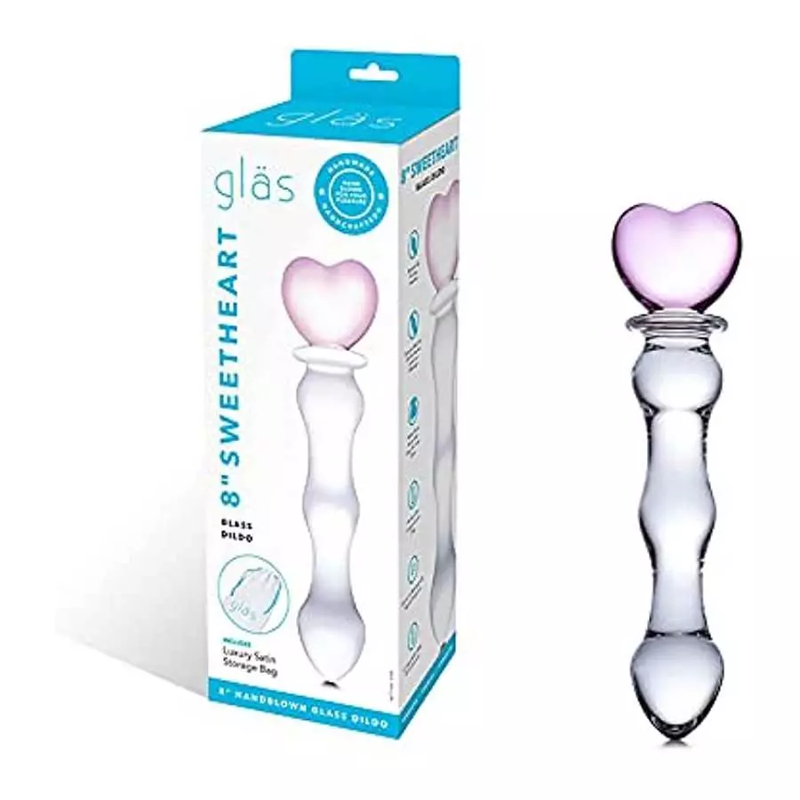 Adult Sex Toys Glas 8" Sweetheart Glass Dildo