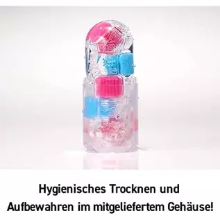 TENGA Bobble BOB-001 Crazy Cubes Reusable Male Masturbator, Translucent TENGA Bobble BOB-001 Crazy Cubes Reusable Male Masturbator, Translucent