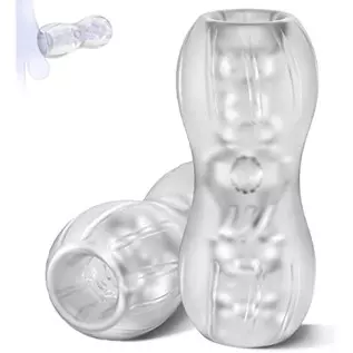 Male Masturbator,Mens Stroker Sex Toys for Him,Pocket Pussies Portable with Vagina Double Orifaced Male BlowjobToy, Super Elasti