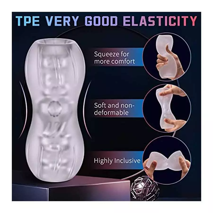 Male Masturbator,Mens Stroker Sex Toys for Him,Pocket Pussies Portable with Vagina Double Orifaced Male BlowjobToy, Super Elasti