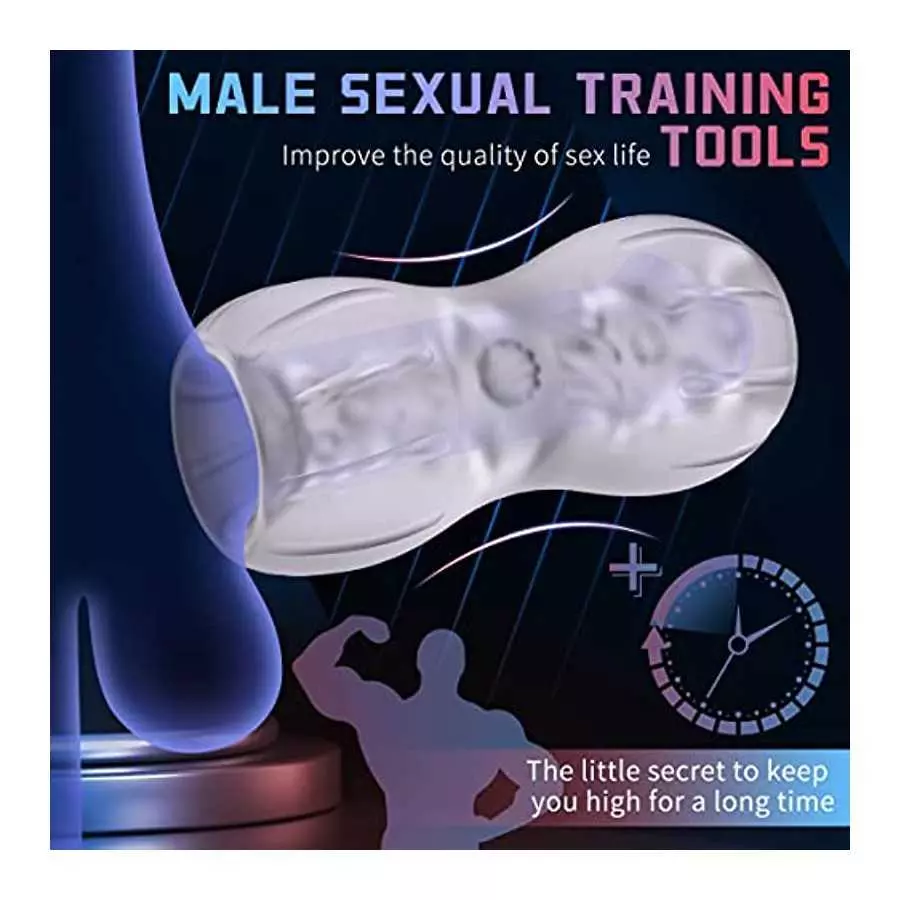 Male Masturbator,Mens Stroker Sex Toys for Him,Pocket Pussies Portable with Vagina Double Orifaced Male BlowjobToy, Super Elasti