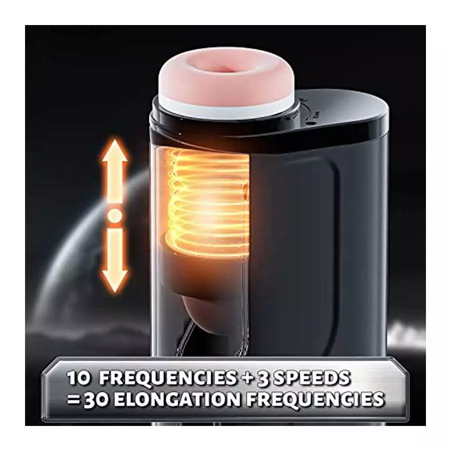 Automatic Male Masturbator, Penis Stimulating Vibrator 10 Modes, Telescopic Male Masturbator Sucking, Strong Suction Full Wrap M