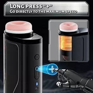 Automatic Male Masturbator, Penis Stimulating Vibrator 10 Modes, Telescopic Male Masturbator Sucking, Strong Suction Full Wrap M