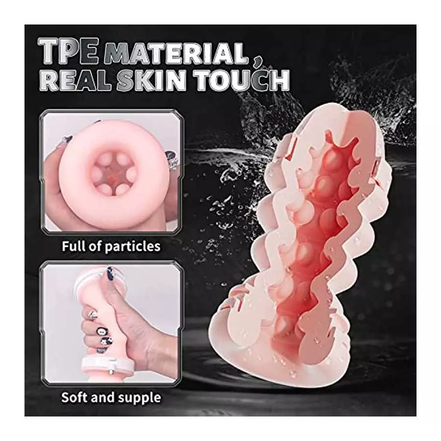 Automatic Male Masturbator, Penis Stimulating Vibrator 10 Modes, Telescopic Male Masturbator Sucking, Strong Suction Full Wrap M