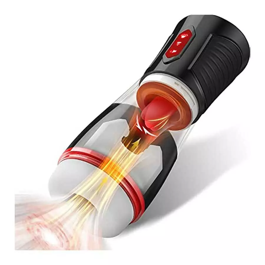 Automatic Tongue Licking Male Masturbators, Sucking Male Masturbator Cup with 7 Licking Modes & 4 Suction Modes for Mens Male Se Automatic Tongue Licking Male Masturbators, Sucking Male Masturbator Cup with 7 Licking Modes & 4 Suction Modes for Mens Male Se