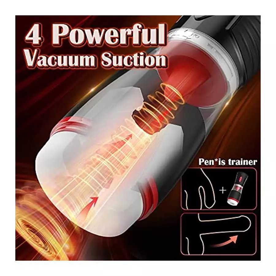 Automatic Tongue Licking Male Masturbators, Sucking Male Masturbator Cup with 7 Licking Modes & 4 Suction Modes for Mens Male Se